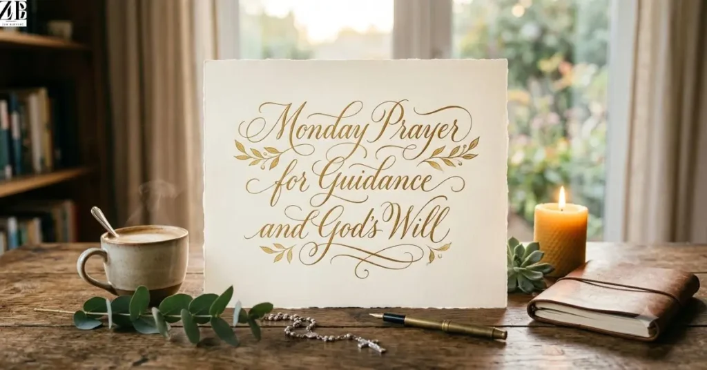 Monday Prayer for Guidance and God's Will