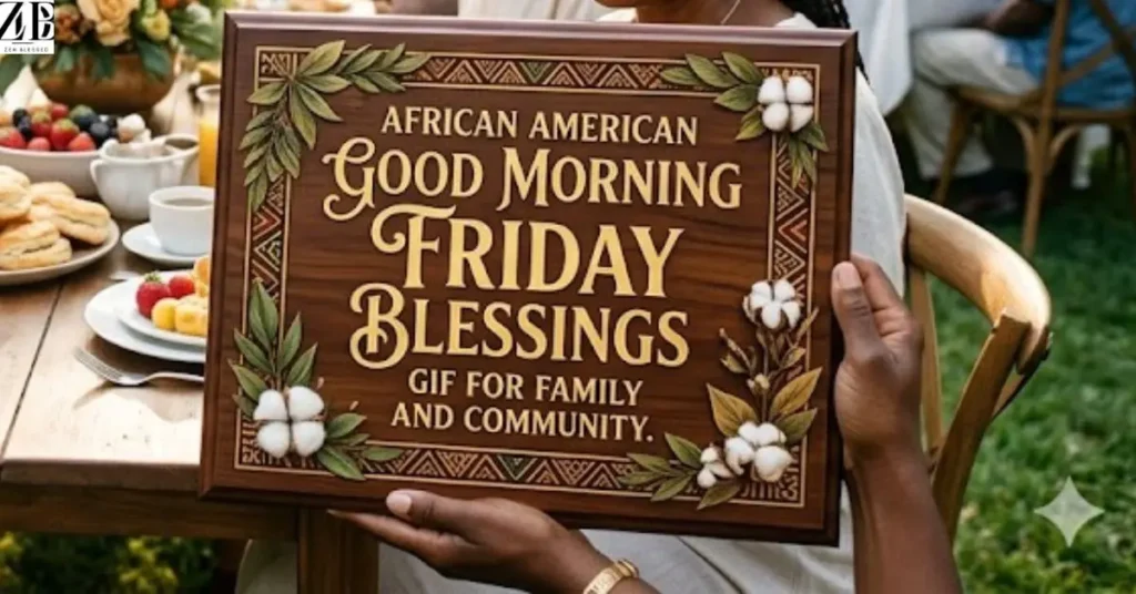African American Good Morning Friday Blessings GIF for Family and Community