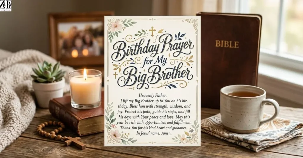Birthday Prayer for My Big Brother