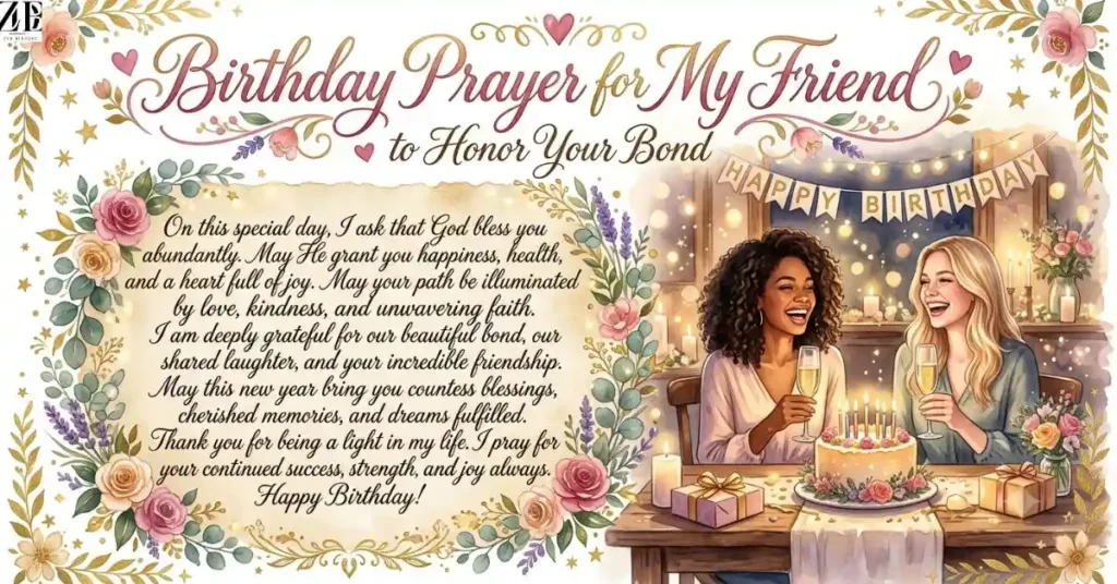 Birthday Prayer for My Friend to Honor Your Bond