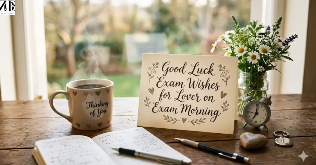 Good Luck Exam Wishes for Lover on Exam Morning