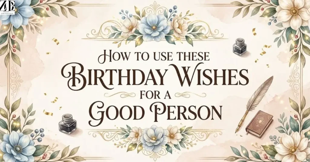 How to Use These Birthday Wishes for a Good Person