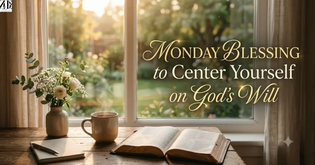 Monday Blessing to Center Yourself on God's Will