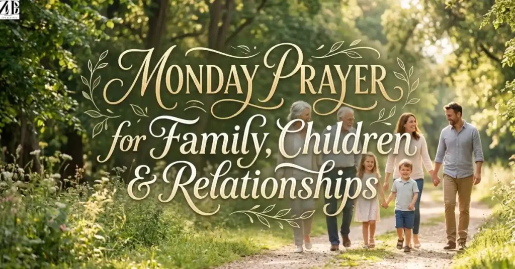 Monday Prayer for Family Children and Relationships