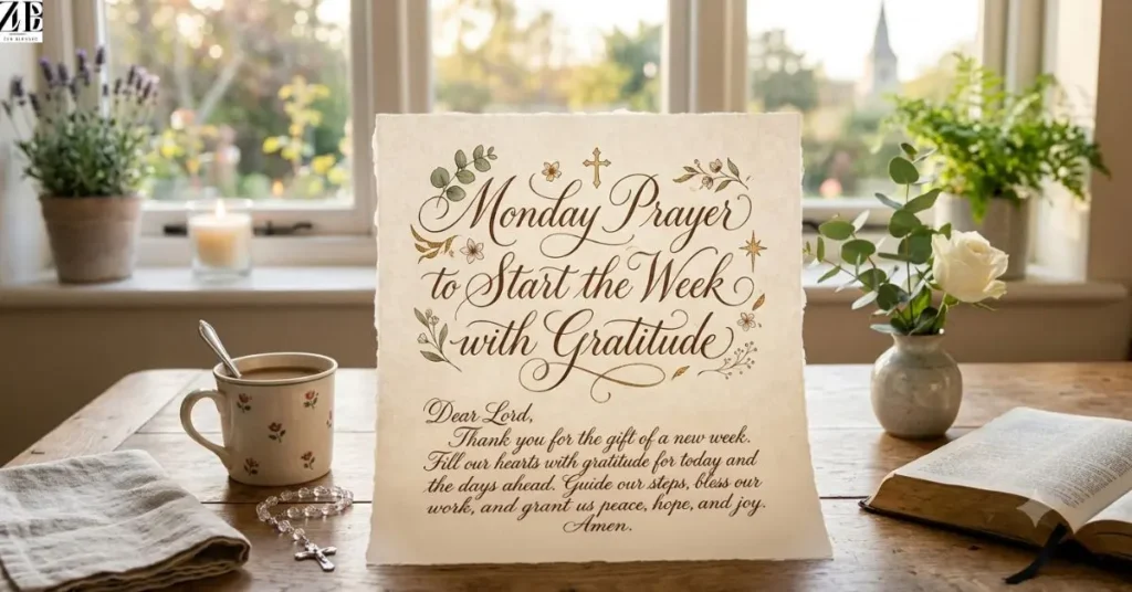 Monday Prayer to Start the Week with Gratitude