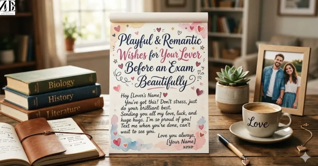 Playful & Romantic Wishes for Your Lover Before an Exam