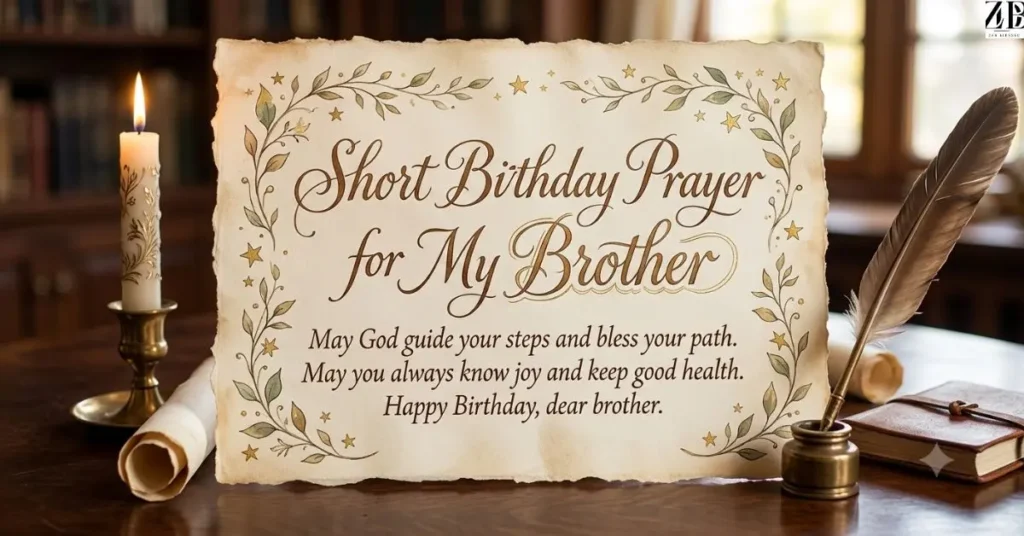 Short Birthday Prayer for My Brother