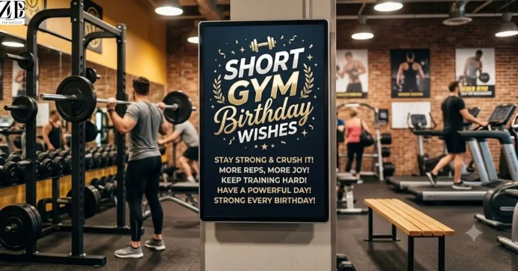 Short Gym Birthday Wishes