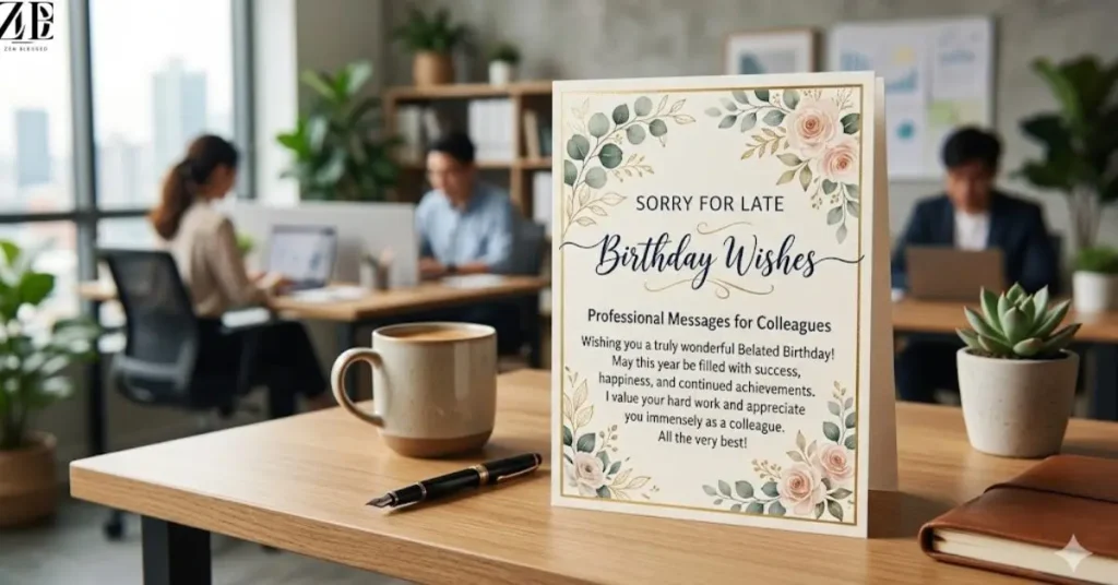 Sorry for Late Birthday Wishes Professional Messages for Colleagues