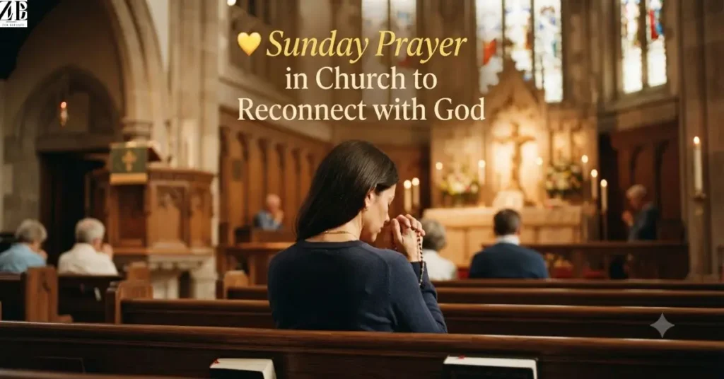 Sunday Prayer in Church to Reconnect with God